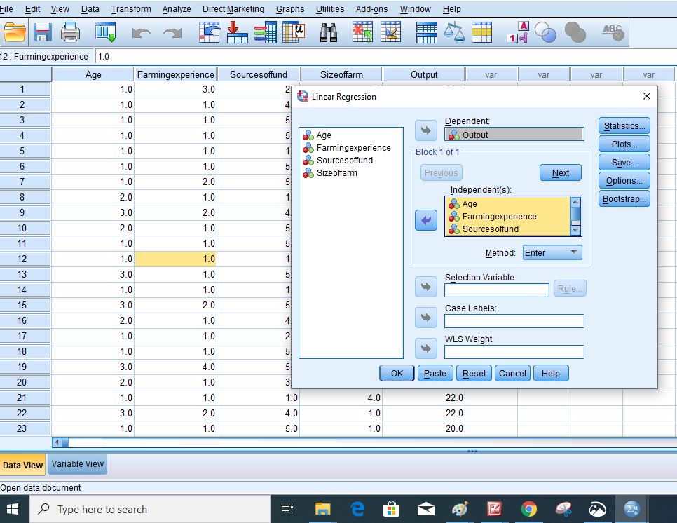 Regression analysis