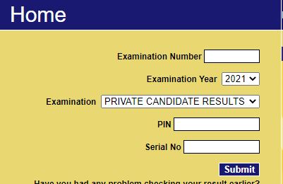 result check dashboard