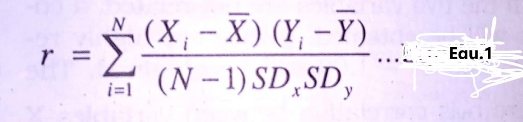 pearson correlation formula