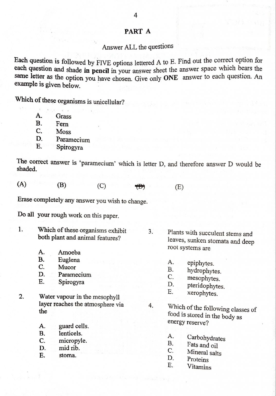 2023 neco biology essay and objective question and answer