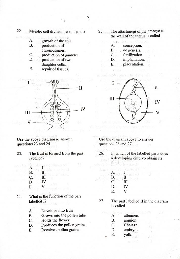 neco biology essay questions 2022