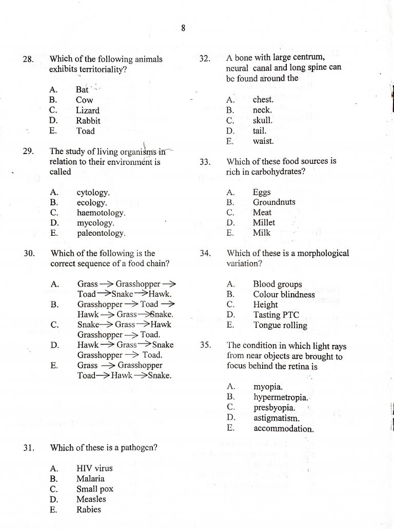 neco 2023 biology essay questions and answers