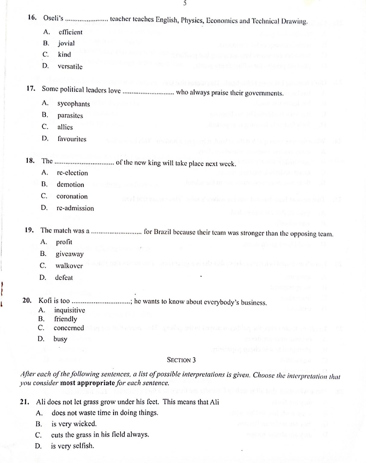 english essay questions for waec 2023