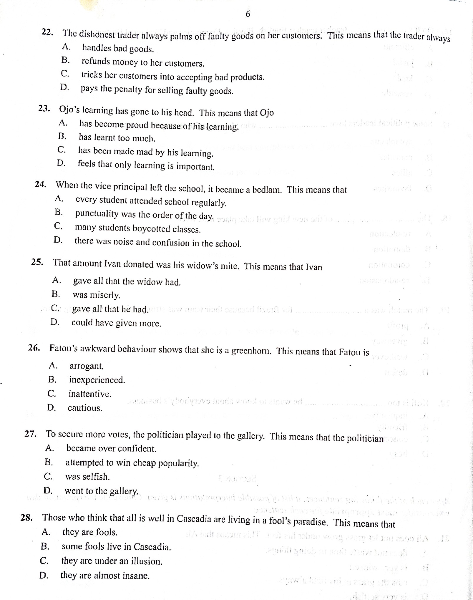 english essay questions for waec 2023