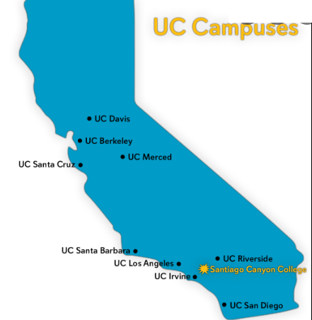 uc campuses map