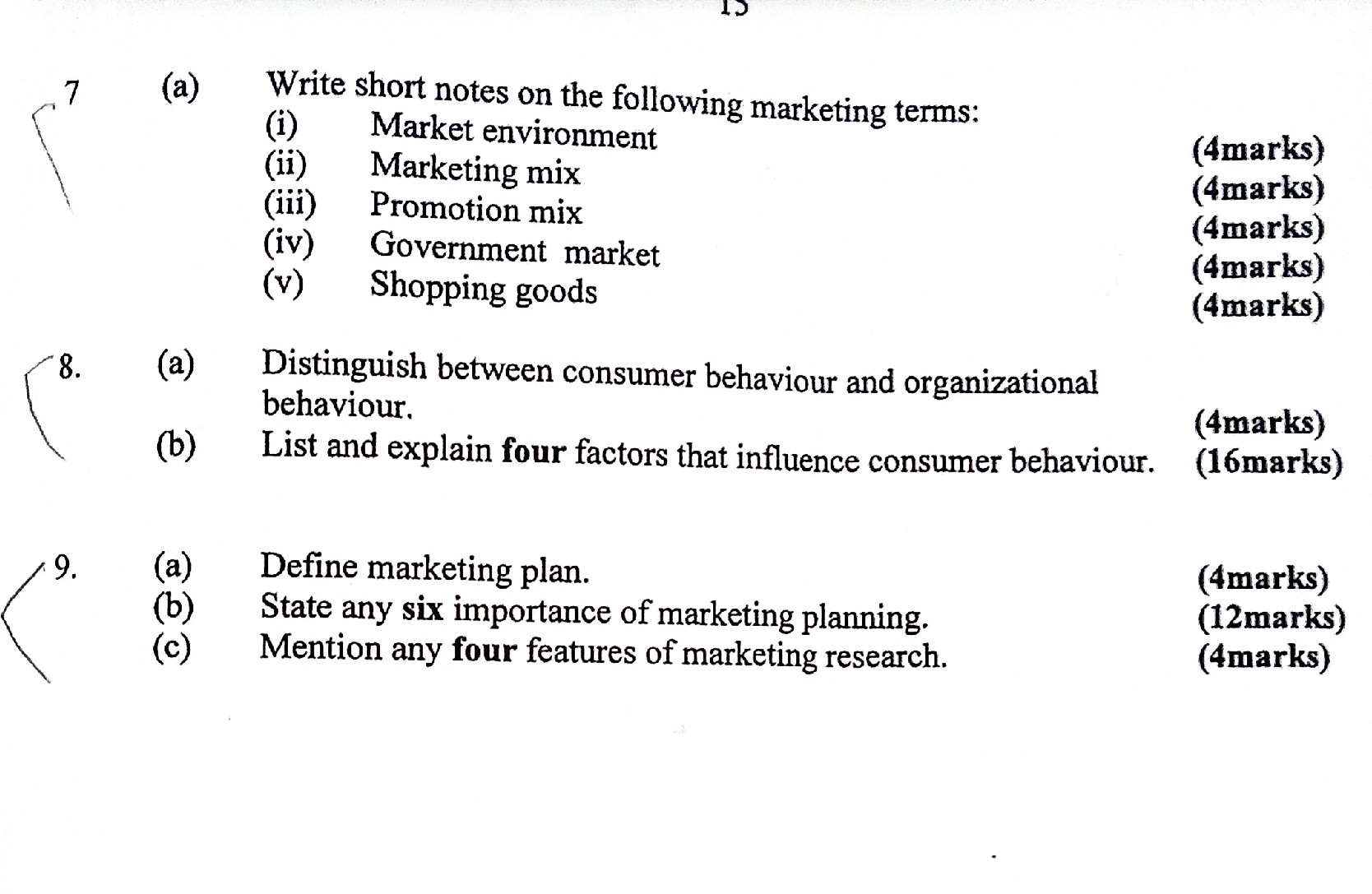 2023 neco marketing essay questions