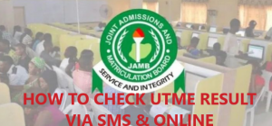 how to check utme result