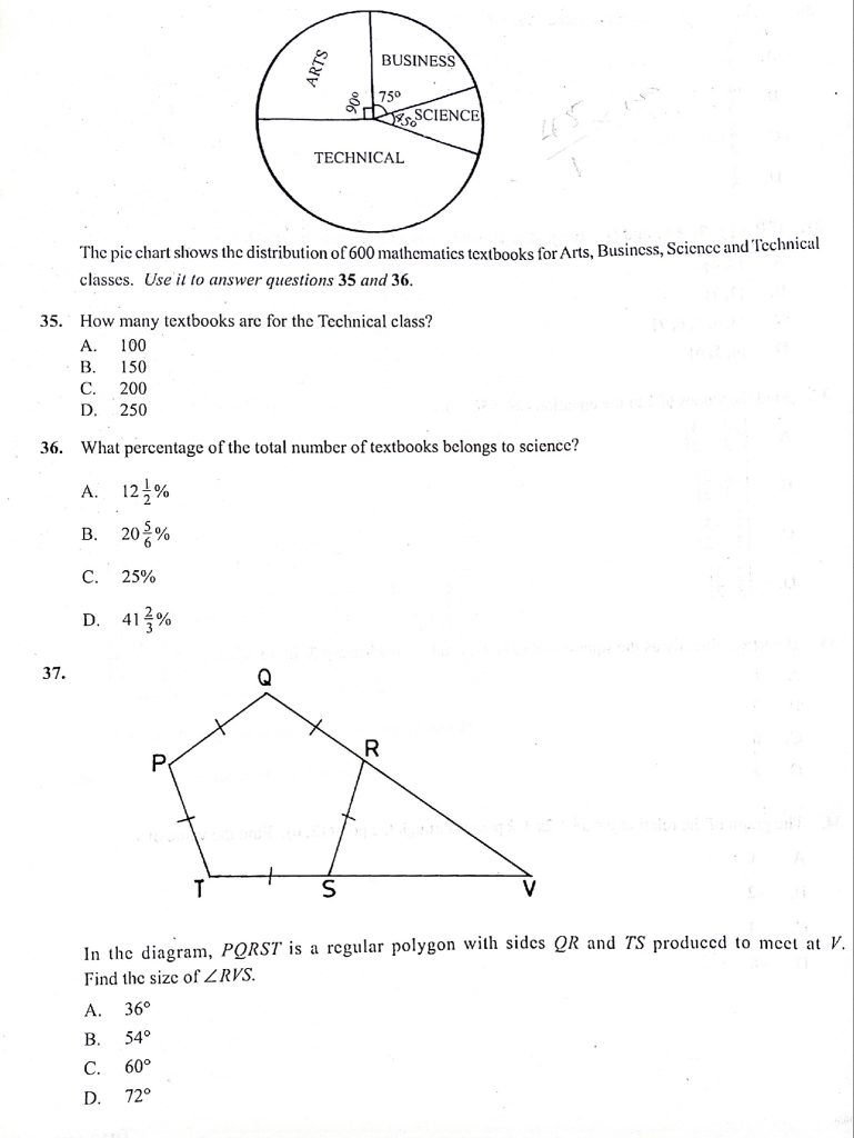 jamb mathematics questions