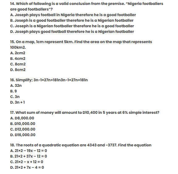 waec maths questions