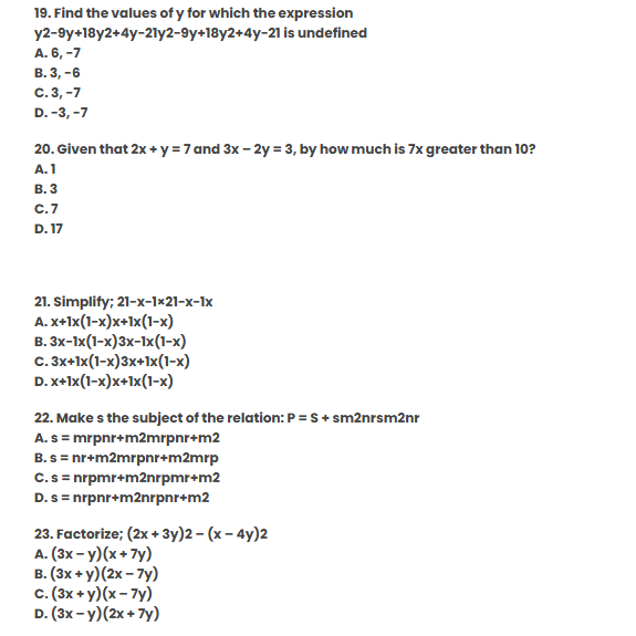 waec maths questions