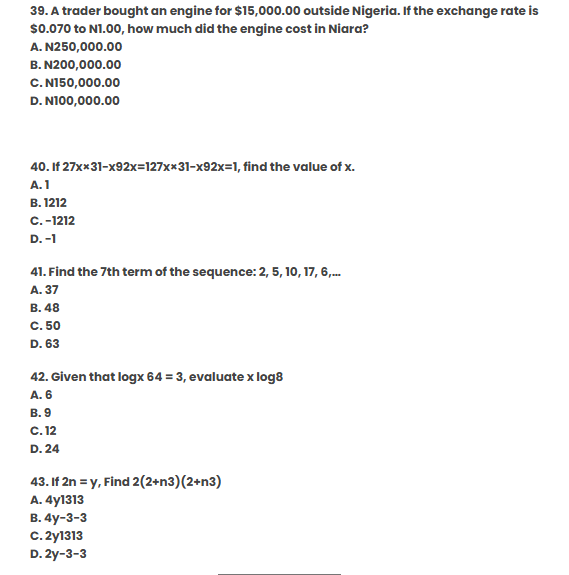 waec maths questions